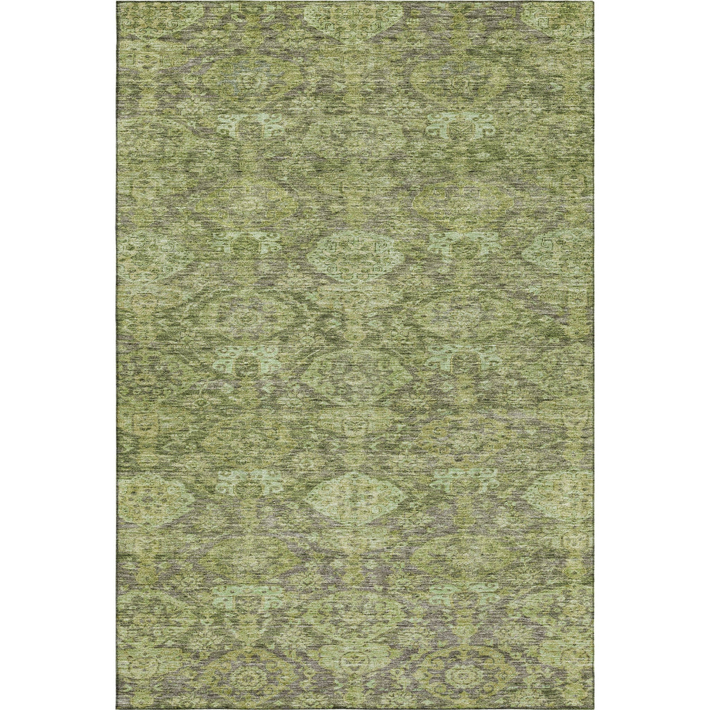 Piper Looms Mayfield Damask AMF1084 Green Machine Washable Area Rug main image