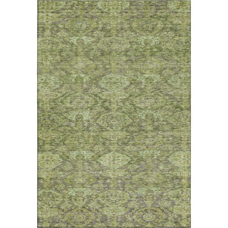 Piper Looms Mayfield Damask AMF1084 Green Machine Washable Area Rug main image
