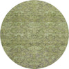 Piper Looms Mayfield Damask AMF1084 Green Machine Washable Area Rug Round Main Image