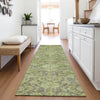 Piper Looms Mayfield Damask AMF1084 Green Machine Washable Area Rug Runner Lifestyle Image Feature