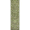 Piper Looms Mayfield Damask AMF1084 Green Machine Washable Area Rug Runner Main Image