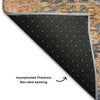 Piper Looms Mayfield Damask AMF1084 Terracotta Machine Washable Area Rug Backing Image