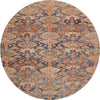 Piper Looms Mayfield Damask AMF1084 Terracotta Machine Washable Area Rug Round Main Image