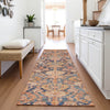 Piper Looms Mayfield Damask AMF1084 Terracotta Machine Washable Area Rug Runner Lifestyle Image Feature
