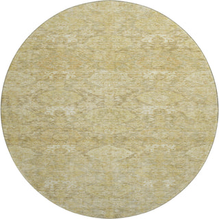 Piper Looms Mayfield Damask AMF1084 Wheat Machine Washable Area Rug Round Main Image