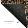 Piper Looms Mayfield Floral AMF1085 Black Machine Washable Area Rug Backing Image