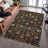 Piper Looms Mayfield Floral AMF1085 Black Machine Washable Area Rug Lifestyle Image Feature