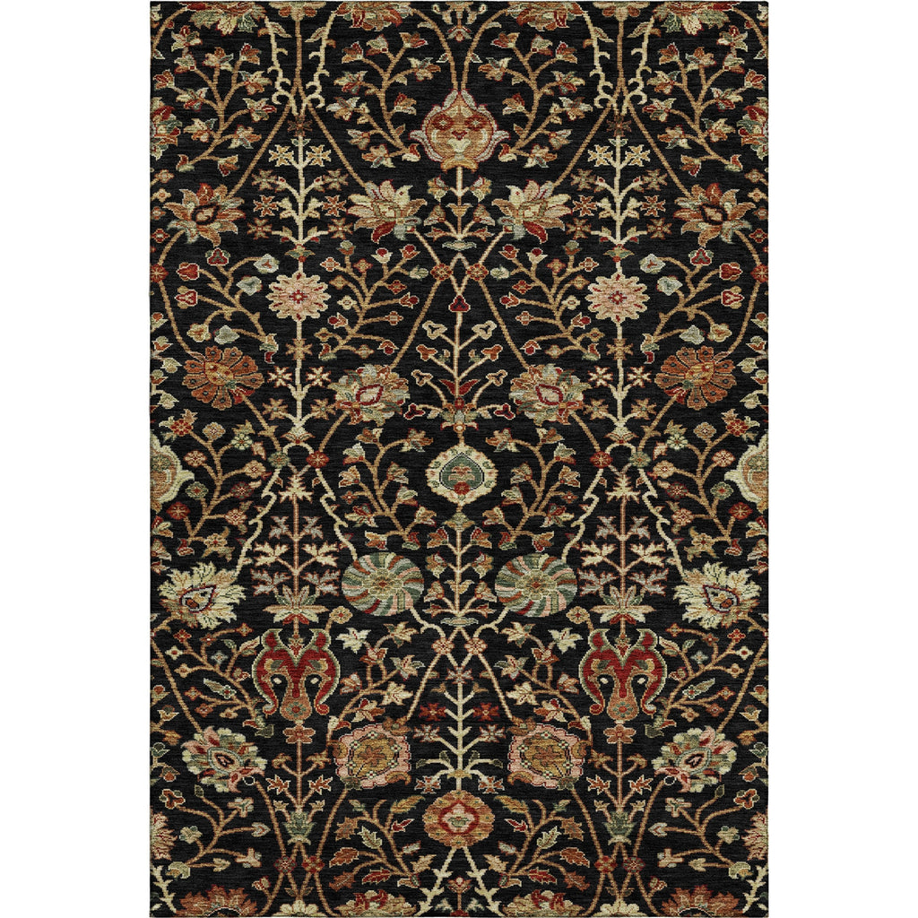 Piper Looms Mayfield Floral AMF1085 Black Machine Washable Area Rug main image