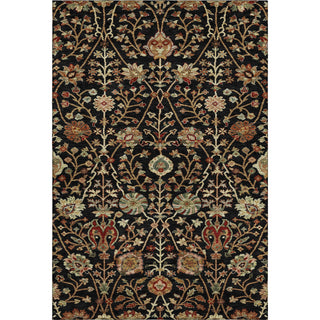 Piper Looms Mayfield Floral AMF1085 Black Machine Washable Area Rug main image