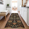 Piper Looms Mayfield Floral AMF1085 Black Machine Washable Area Rug Runner Lifestyle Image Feature