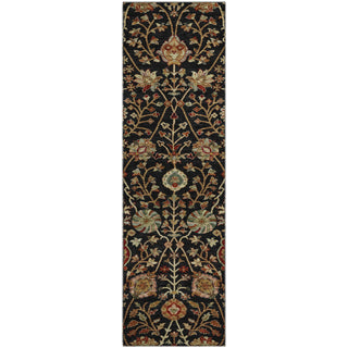 Piper Looms Mayfield Floral AMF1085 Black Machine Washable Area Rug Runner Main Image