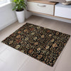 Piper Looms Mayfield Floral AMF1085 Black Machine Washable Area Rug Scatter Lifestyle Image Feature