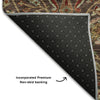 Piper Looms Mayfield Floral AMF1085 Chocolate Machine Washable Area Rug Backing Image