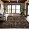 Piper Looms Mayfield Floral AMF1085 Chocolate Machine Washable Area Rug Lifestyle Image Feature