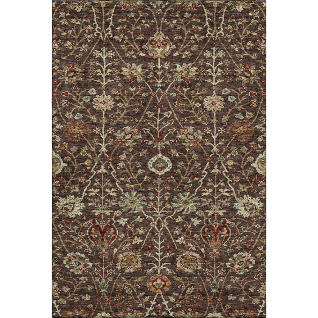 Piper Looms Mayfield Floral AMF1085 Chocolate Machine Washable Area Rug main image