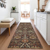 Piper Looms Mayfield Floral AMF1085 Chocolate Machine Washable Area Rug Runner Lifestyle Image Feature
