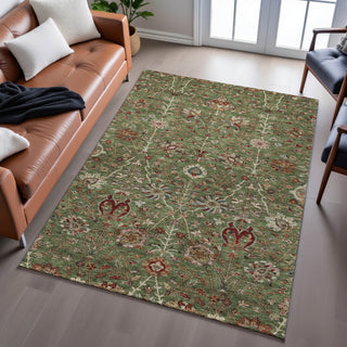 Piper Looms Mayfield Floral AMF1085 Fern Machine Washable Area Rug Lifestyle Image Feature