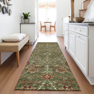 Piper Looms Mayfield Floral AMF1085 Fern Machine Washable Area Rug Runner Lifestyle Image Feature
