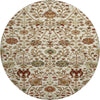 Piper Looms Mayfield Floral AMF1085 Ivory Machine Washable Area Rug Round Main Image