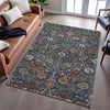 Piper Looms Mayfield Floral AMF1085 Navy Machine Washable Area Rug Lifestyle Image Feature
