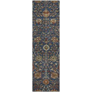 Piper Looms Mayfield Floral AMF1085 Navy Machine Washable Area Rug Runner Main Image