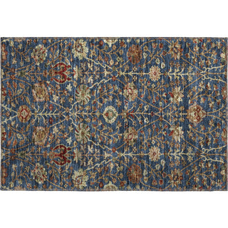Piper Looms Mayfield Floral AMF1085 Navy Machine Washable Area Rug Scatter Main Image