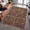 Piper Looms Mayfield Floral AMF1085 Paprika Machine Washable Area Rug Lifestyle Image Feature