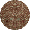 Piper Looms Mayfield Floral AMF1085 Paprika Machine Washable Area Rug Round Main Image
