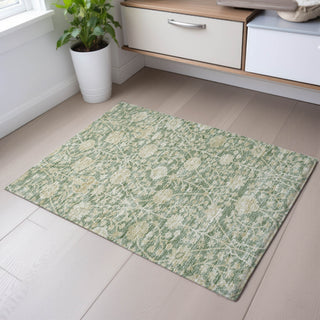 Piper Looms Mayfield Floral AMF1086 Aloe Machine Washable Area Rug Scatter Lifestyle Image Feature