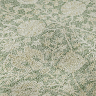 Piper Looms Mayfield Floral AMF1086 Aloe Machine Washable Area Rug Swatch Image