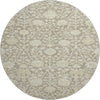 Piper Looms Mayfield Floral AMF1086 Mocha Machine Washable Area Rug Round Main Image