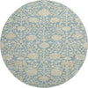 Piper Looms Mayfield Floral AMF1086 Sky Machine Washable Area Rug Round Main Image