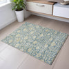 Piper Looms Mayfield Floral AMF1086 Sky Machine Washable Area Rug Scatter Lifestyle Image Feature