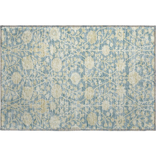 Piper Looms Mayfield Floral AMF1086 Sky Machine Washable Area Rug Scatter Main Image