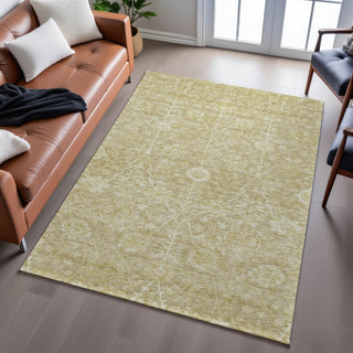 Piper Looms Mayfield Floral AMF1086 Tan Machine Washable Area Rug Lifestyle Image Feature