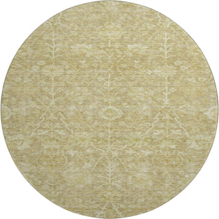 Piper Looms Mayfield Floral AMF1086 Tan Machine Washable Area Rug Round Main Image