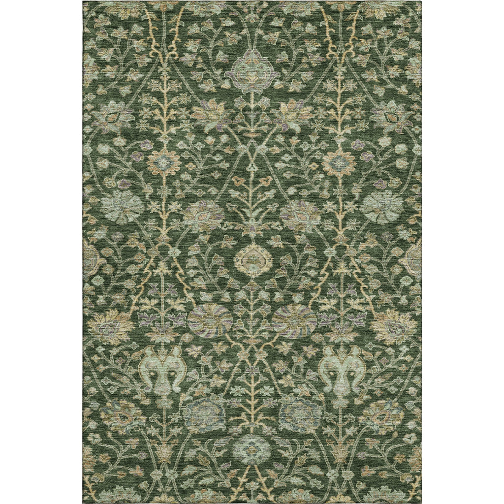 Piper Looms Mayfield Floral AMF1087 Green Machine Washable Area Rug main image