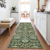Piper Looms Mayfield Floral AMF1087 Green Machine Washable Area Rug Runner Lifestyle Image Feature