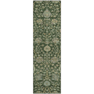 Piper Looms Mayfield Floral AMF1087 Green Machine Washable Area Rug Runner Main Image