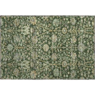 Piper Looms Mayfield Floral AMF1087 Green Machine Washable Area Rug Scatter Main Image