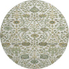 Piper Looms Mayfield Floral AMF1087 Ivory Machine Washable Area Rug Round Main Image