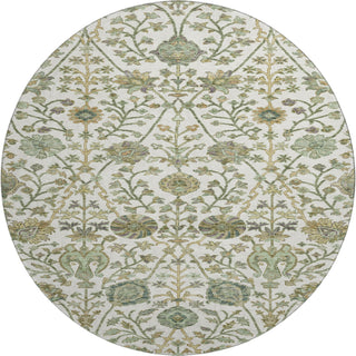 Piper Looms Mayfield Floral AMF1087 Ivory Machine Washable Area Rug Round Main Image