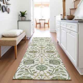 Piper Looms Mayfield Floral AMF1087 Ivory Machine Washable Area Rug Runner Lifestyle Image Feature