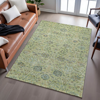 Piper Looms Mayfield Floral AMF1087 Mint Machine Washable Area Rug Lifestyle Image Feature