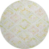 Piper Looms Mayfield Geometric AMF1088 Pink Machine Washable Area Rug Round Main Image