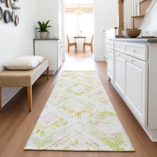 Piper Looms Mayfield Geometric AMF1088 Pink Machine Washable Area Rug Runner Lifestyle Image Feature
