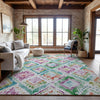 Piper Looms Mayfield Geometric AMF1088 Teal Machine Washable Area Rug Lifestyle Image Feature