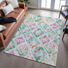 Piper Looms Mayfield Geometric AMF1088 Teal Machine Washable Area Rug Lifestyle Image Feature