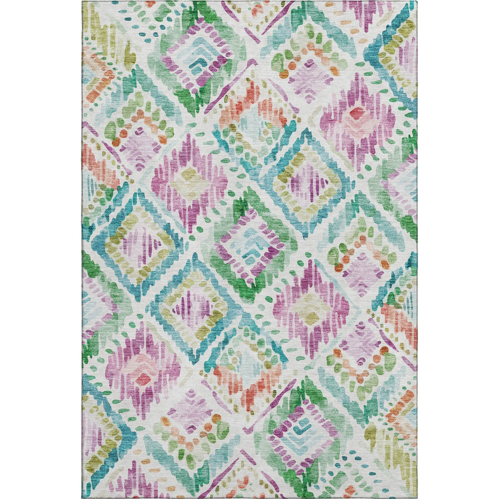 Piper Looms Mayfield Geometric AMF1088 Teal Machine Washable Area Rug main image