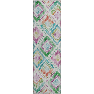 Piper Looms Mayfield Geometric AMF1088 Teal Machine Washable Area Rug Runner Main Image